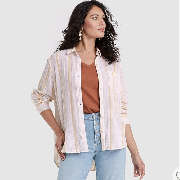 Target Tops Universal Thread Gauze Button Down Shirt Poshmark